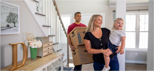 Family Moving Into a New Home