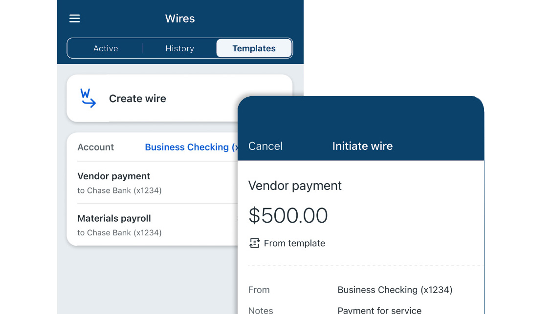 mobile banno treasury management screens